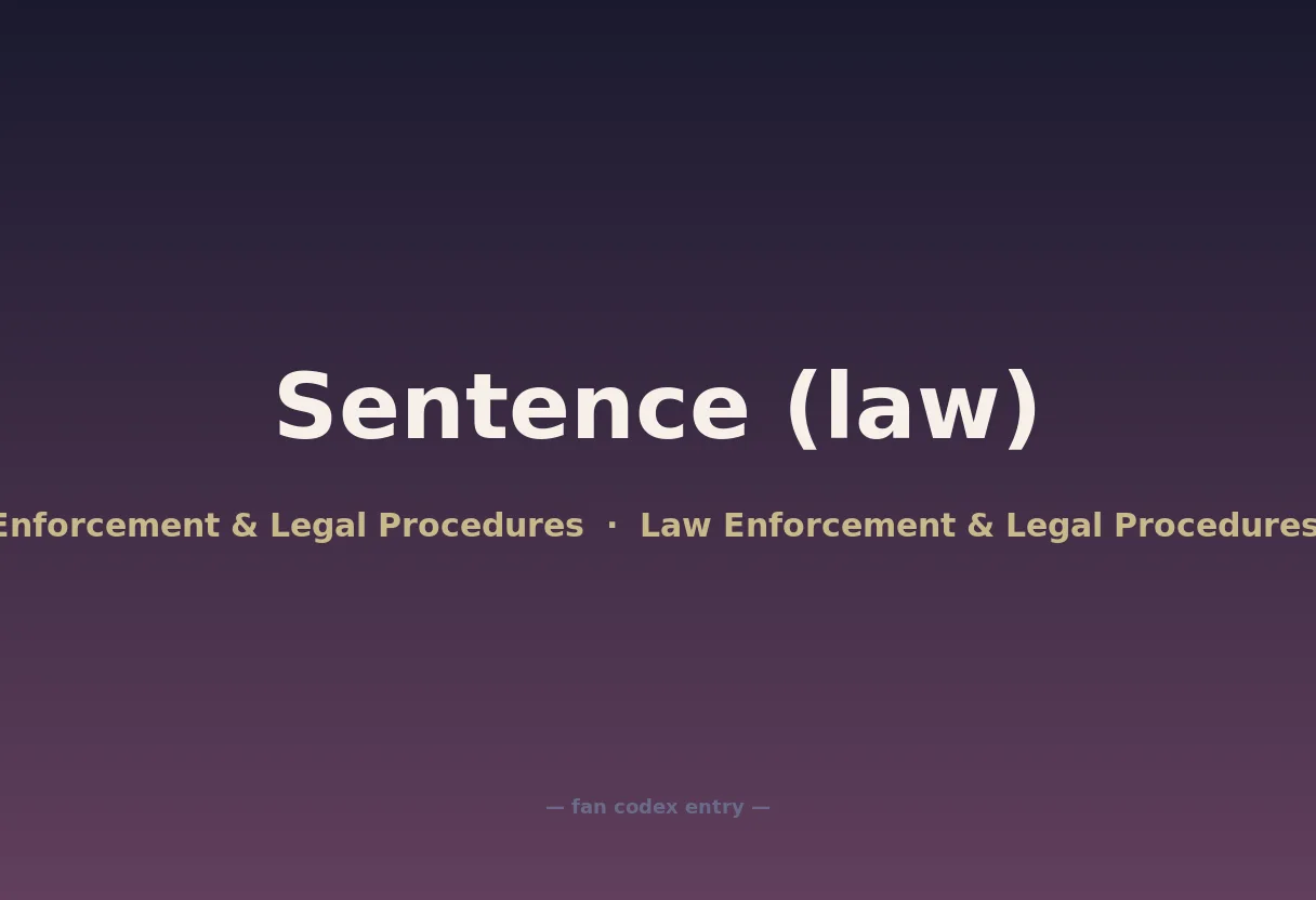 Sentence (law)