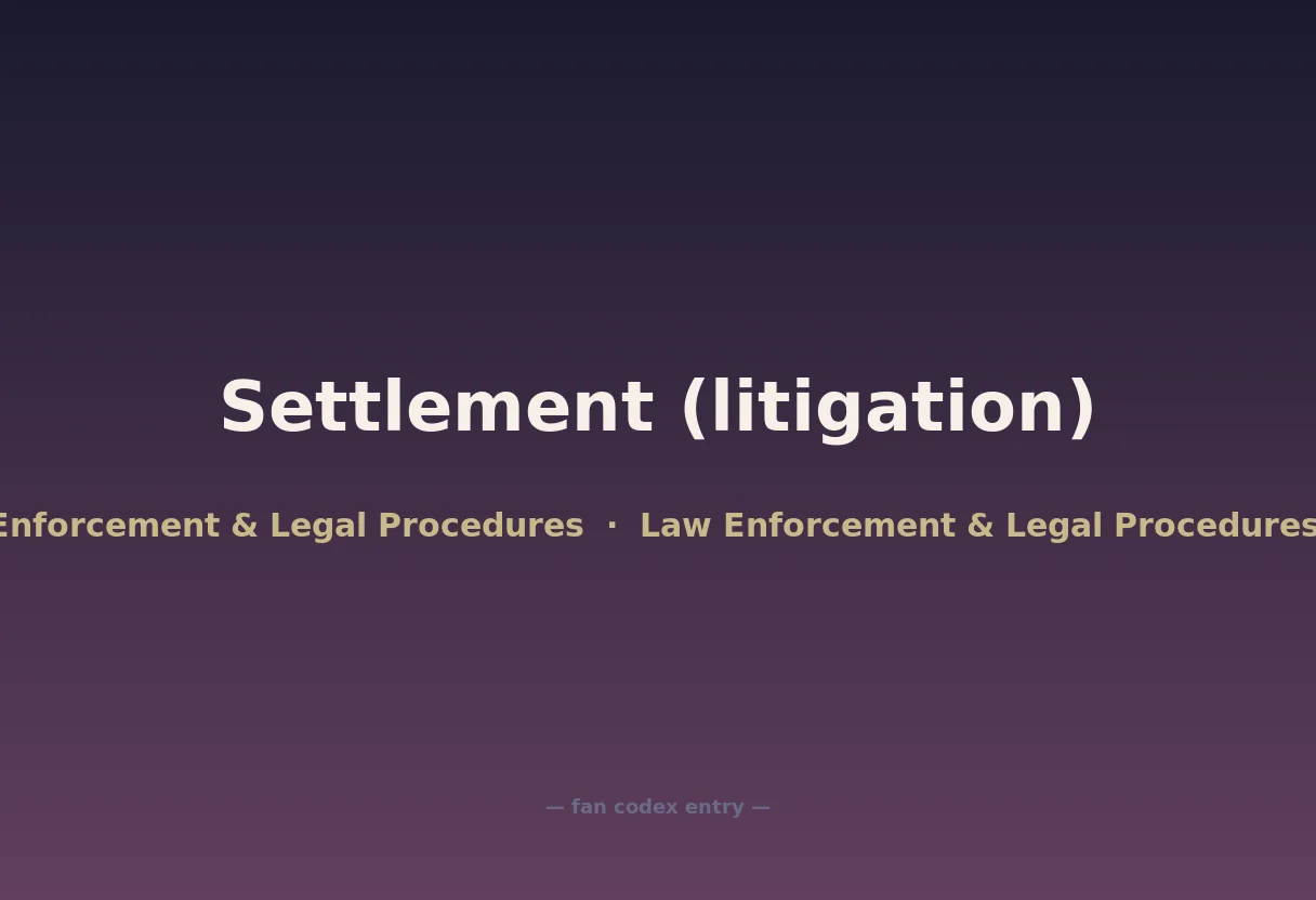 Settlement (litigation)