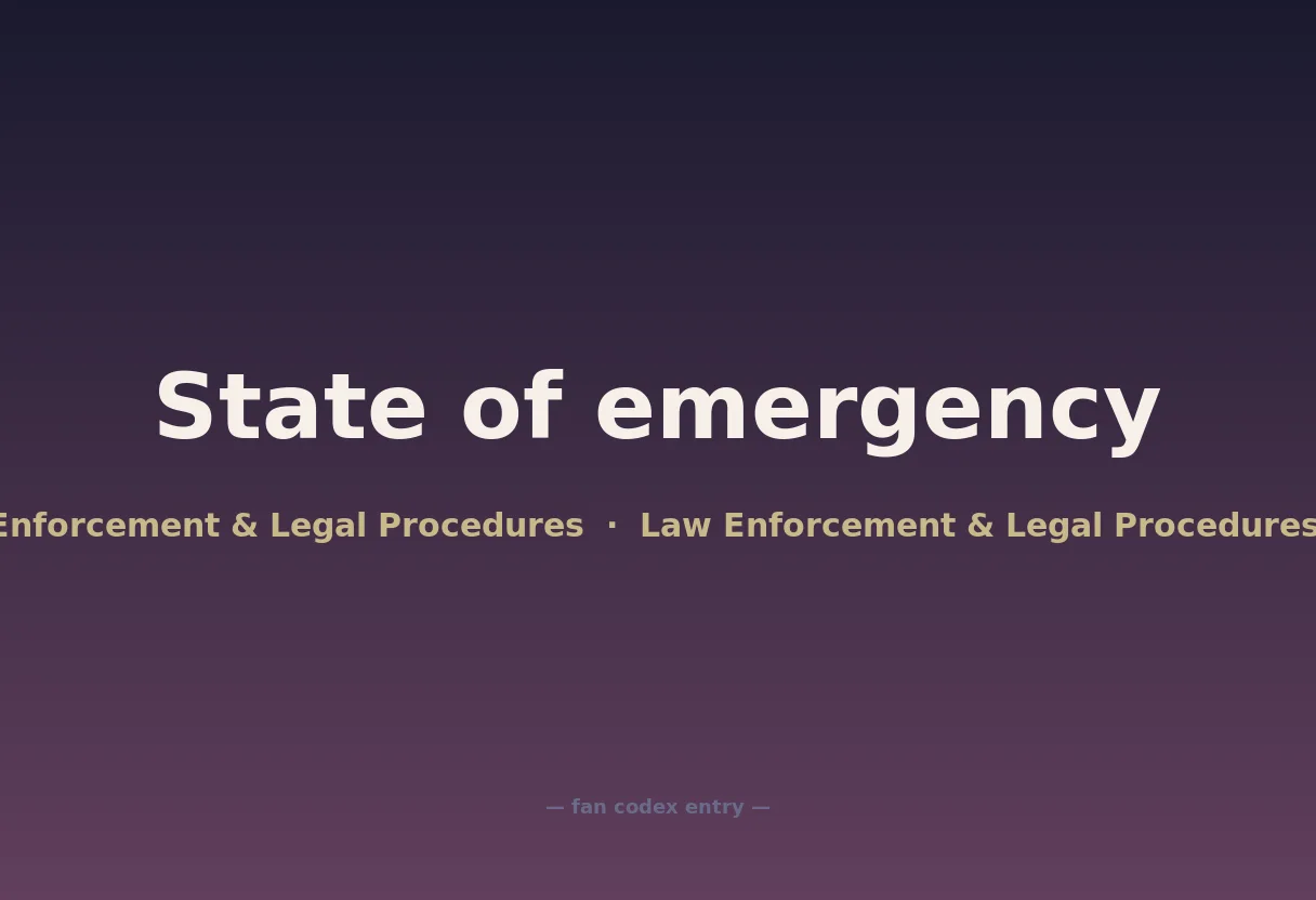State of emergency