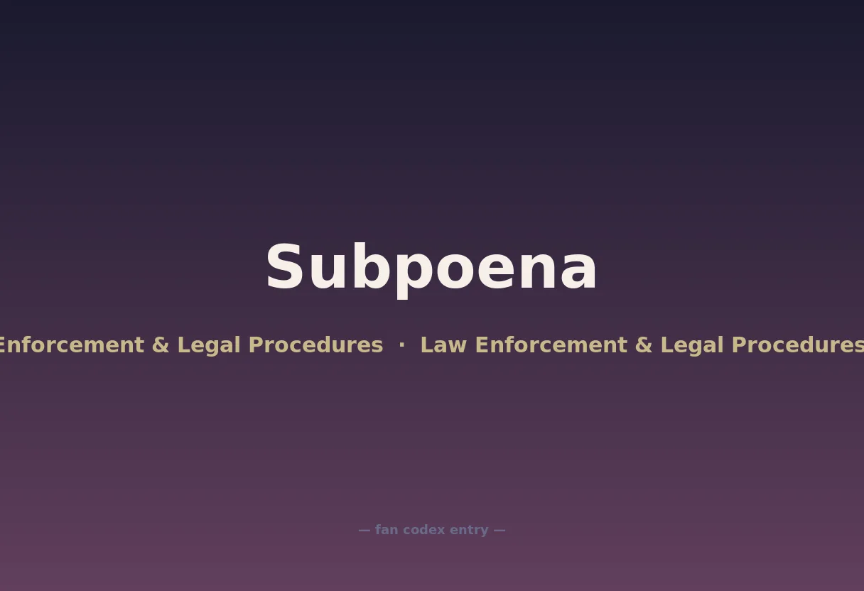 Subpoena