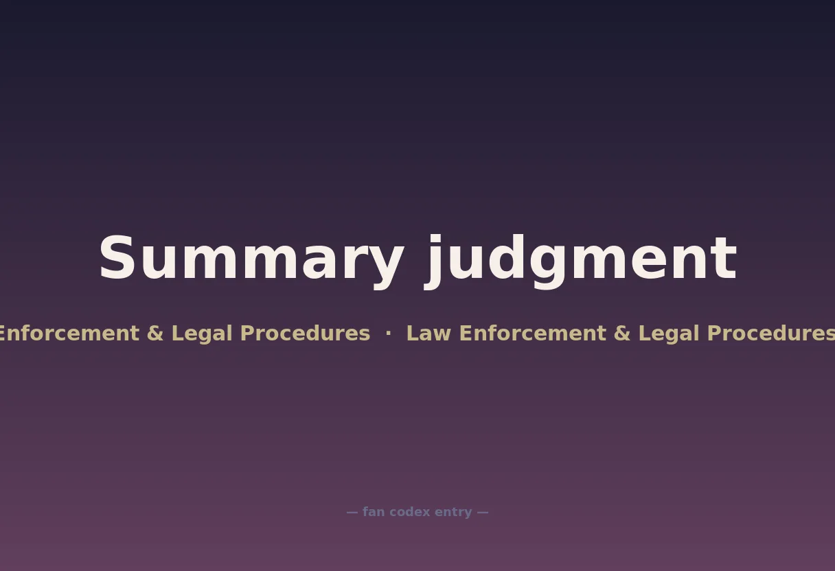 Summary judgment