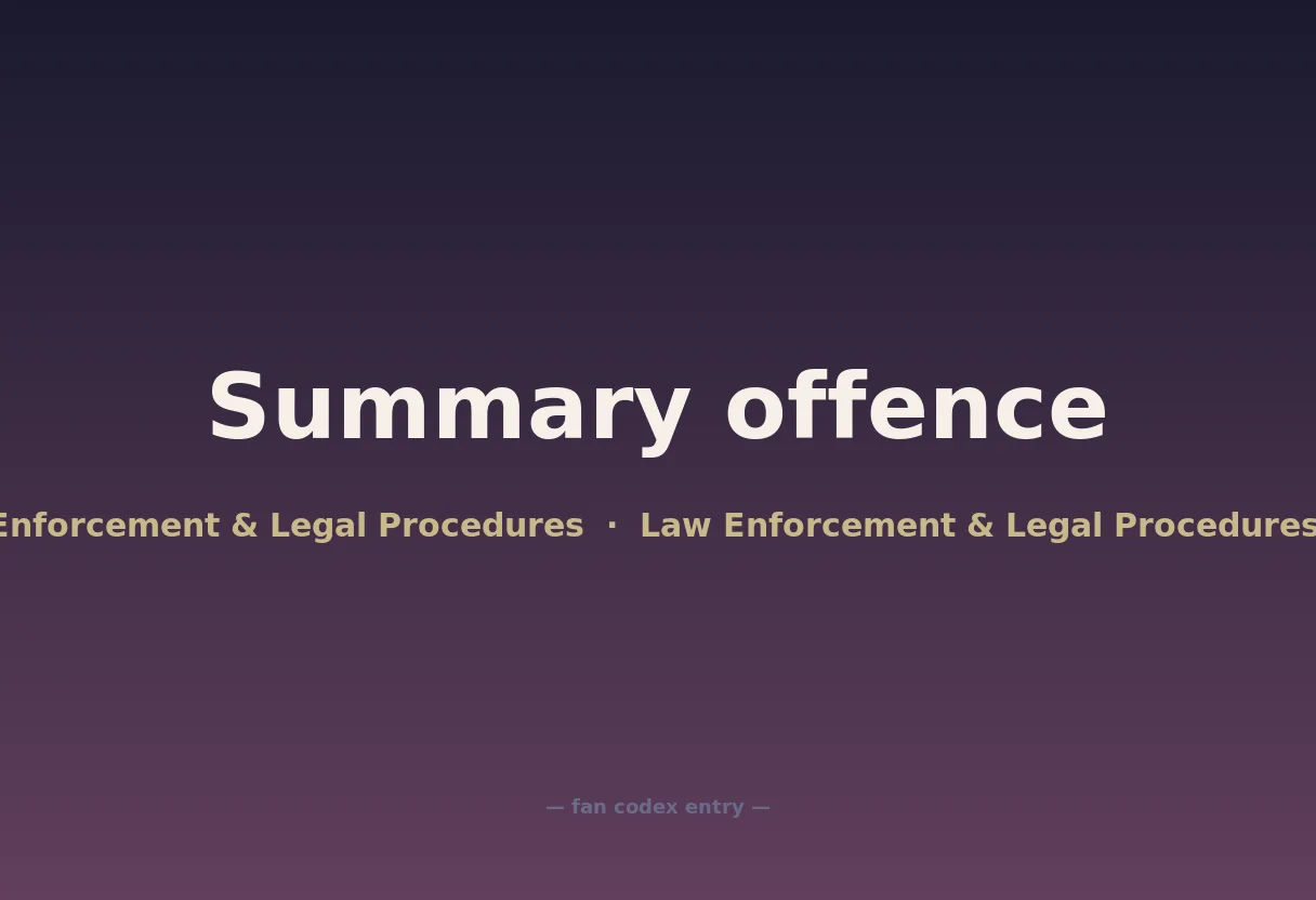 Summary offence